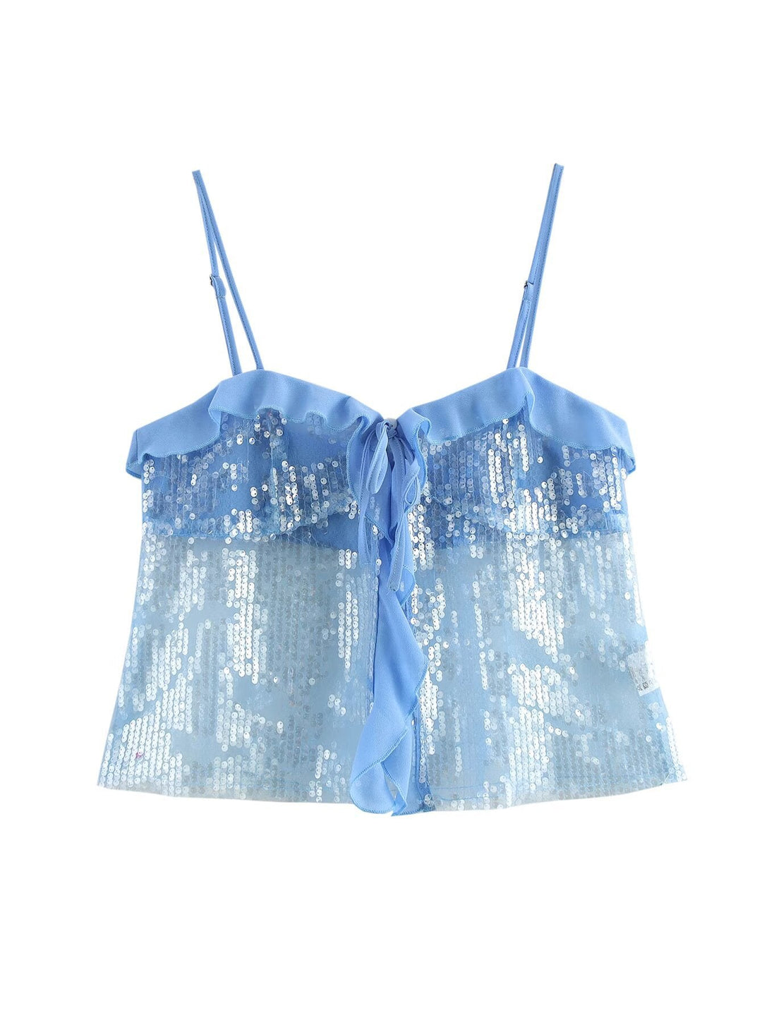Claris : Haut à col halter en sequins