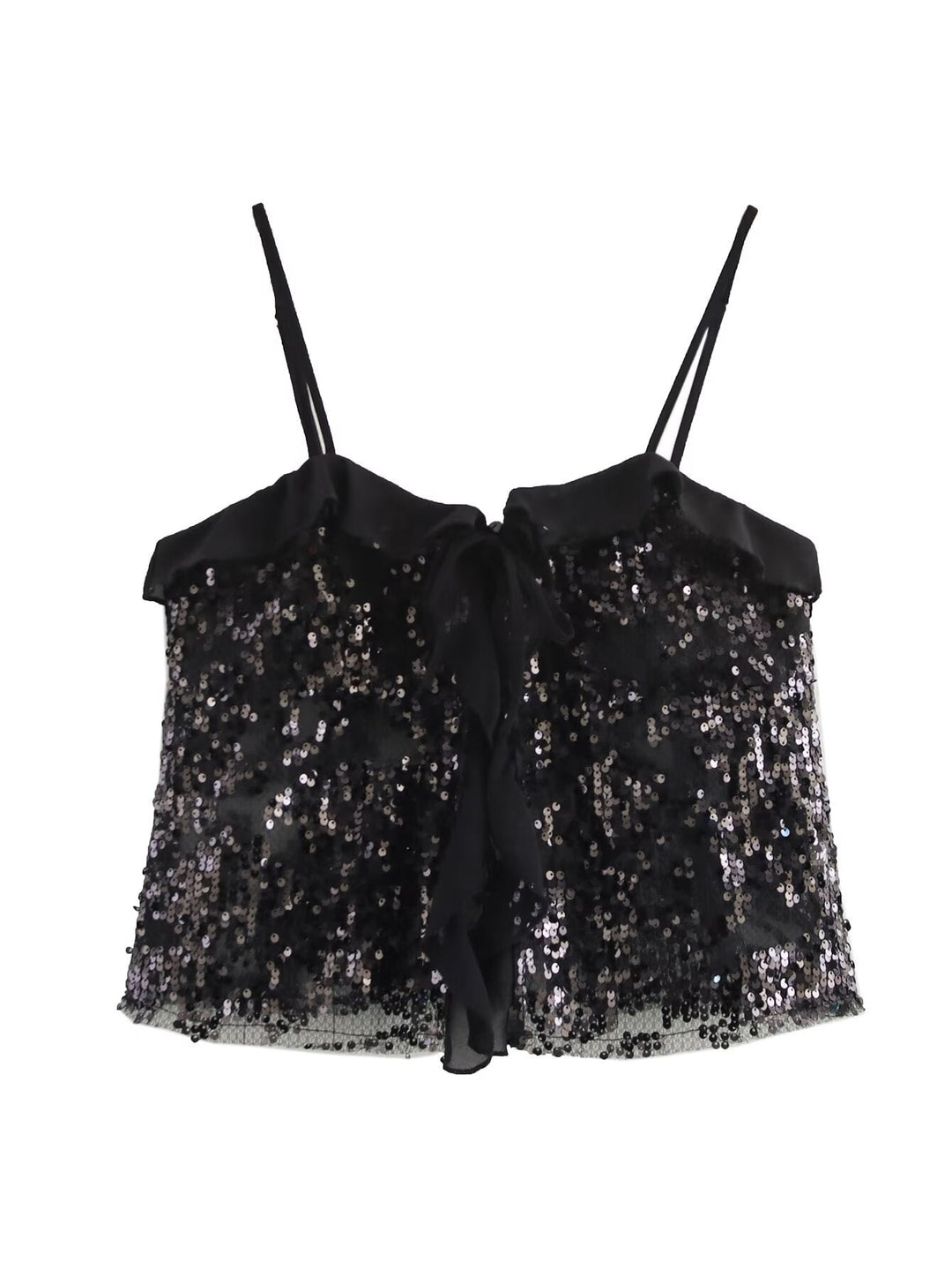 Claris : Haut à col halter en sequins