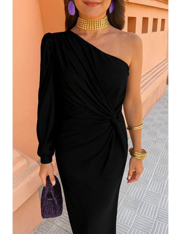 Alaysia™ | Robe Longue Femme Noire Été