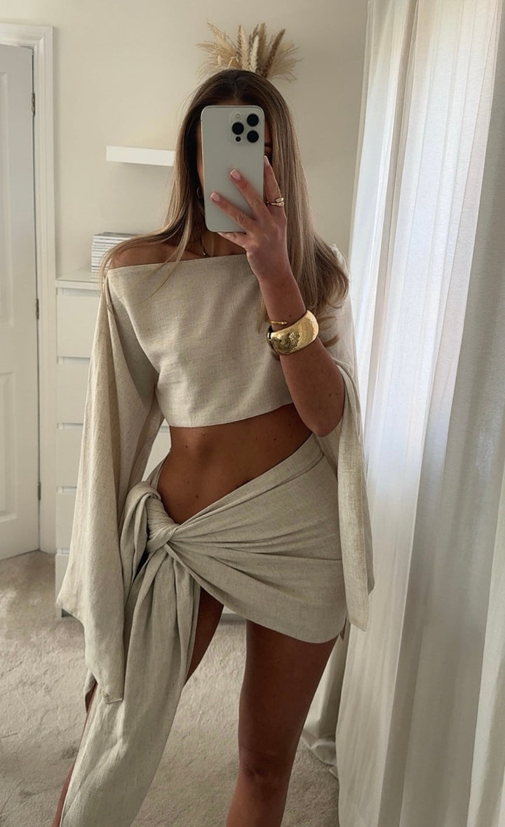 Ainsley : Ensemble de Sarong en Lin