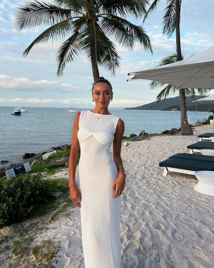 Mika : Robe Maxi Tricotée à Col Ronde