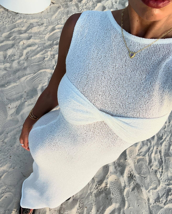 Mika : Robe Maxi Tricotée à Col Ronde