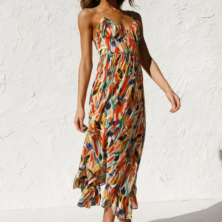 Clara™ | Robe Longue Élégante avec Imprimé