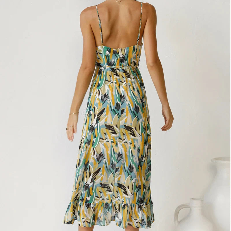 Clara™ | Robe Longue Élégante avec Imprimé