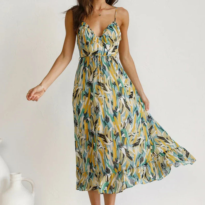 Clara™ | Robe Longue Élégante avec Imprimé