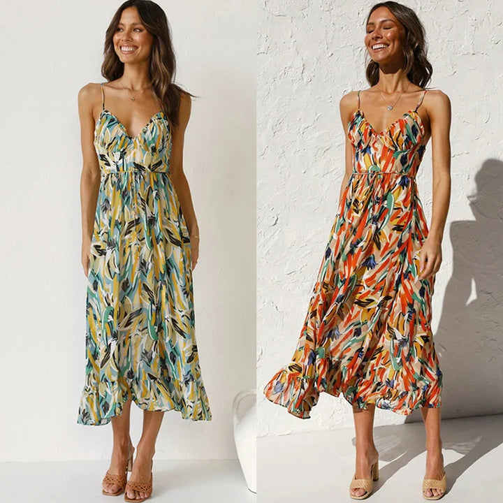 Clara™ | Robe Longue Élégante avec Imprimé