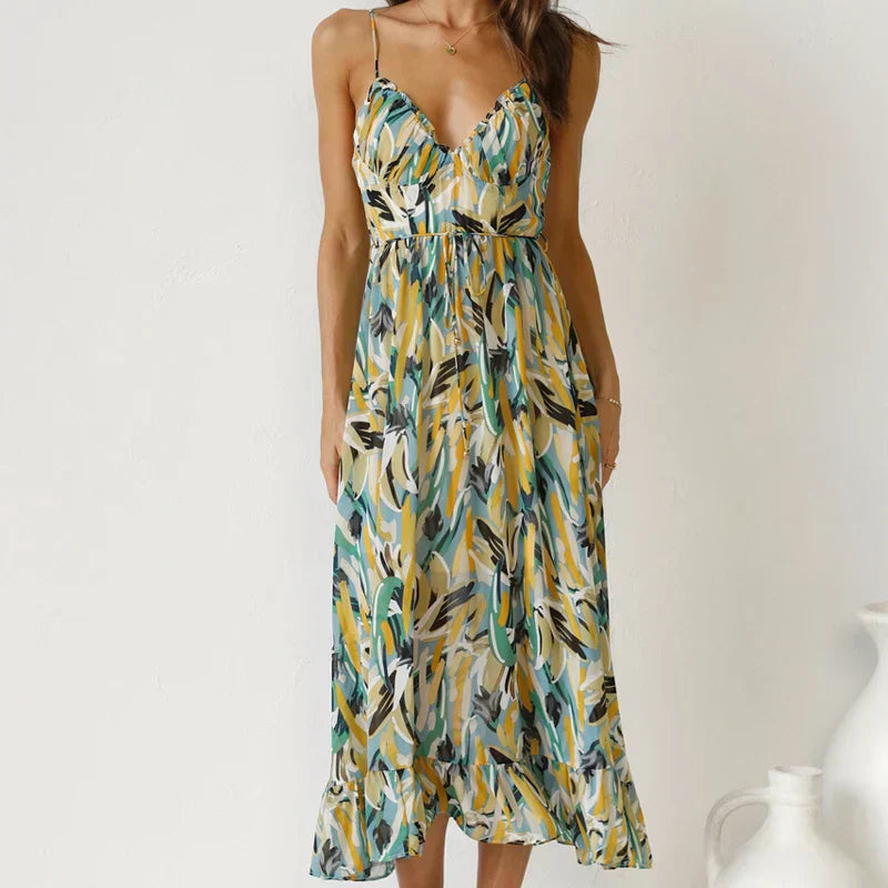 Clara™ | Robe Longue Élégante avec Imprimé