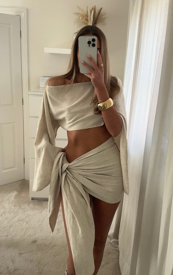 Ainsley : Ensemble de Sarong en Lin