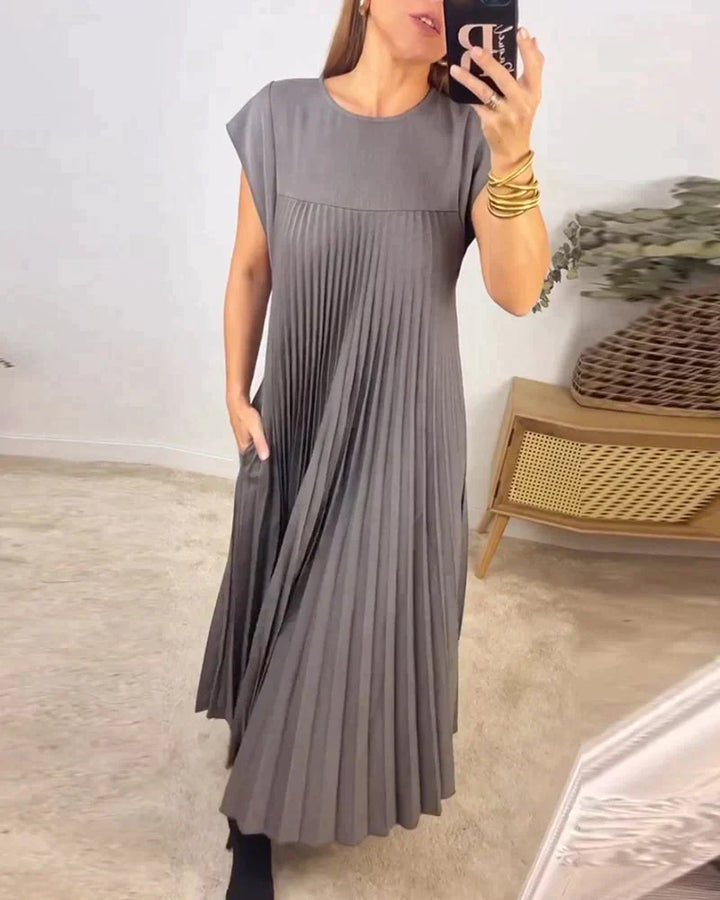 CIRA - ROBE PLISSÉE SANS MANCHES