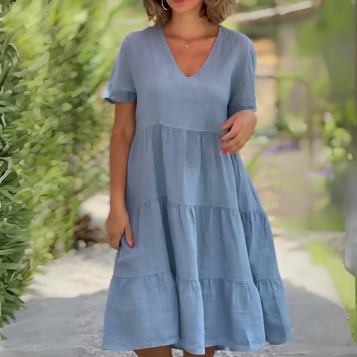 Luce | Robe fluide à col en V
