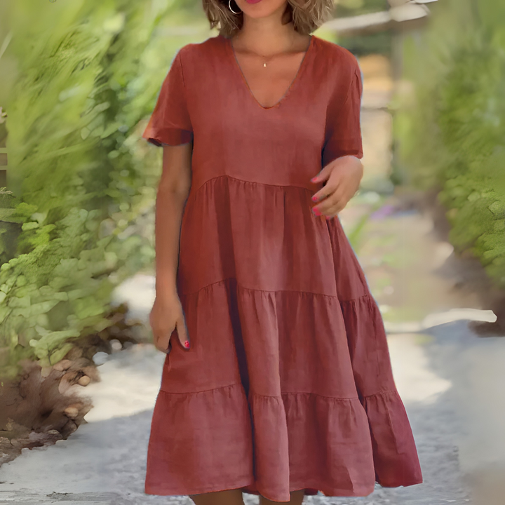 Luce | Robe fluide à col en V