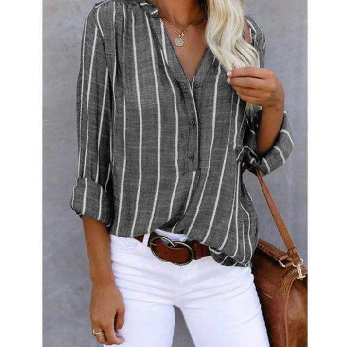 Brigitte™ | Blouse Élégante à Rayures