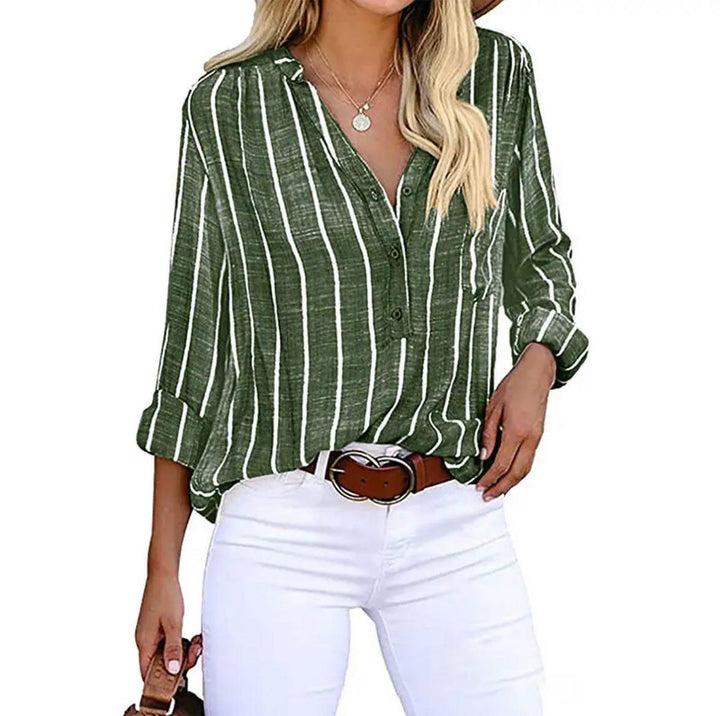 Brigitte™ | Blouse Élégante à Rayures