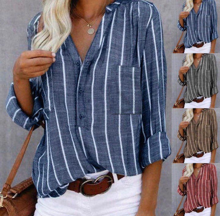Brigitte™ | Blouse Élégante à Rayures