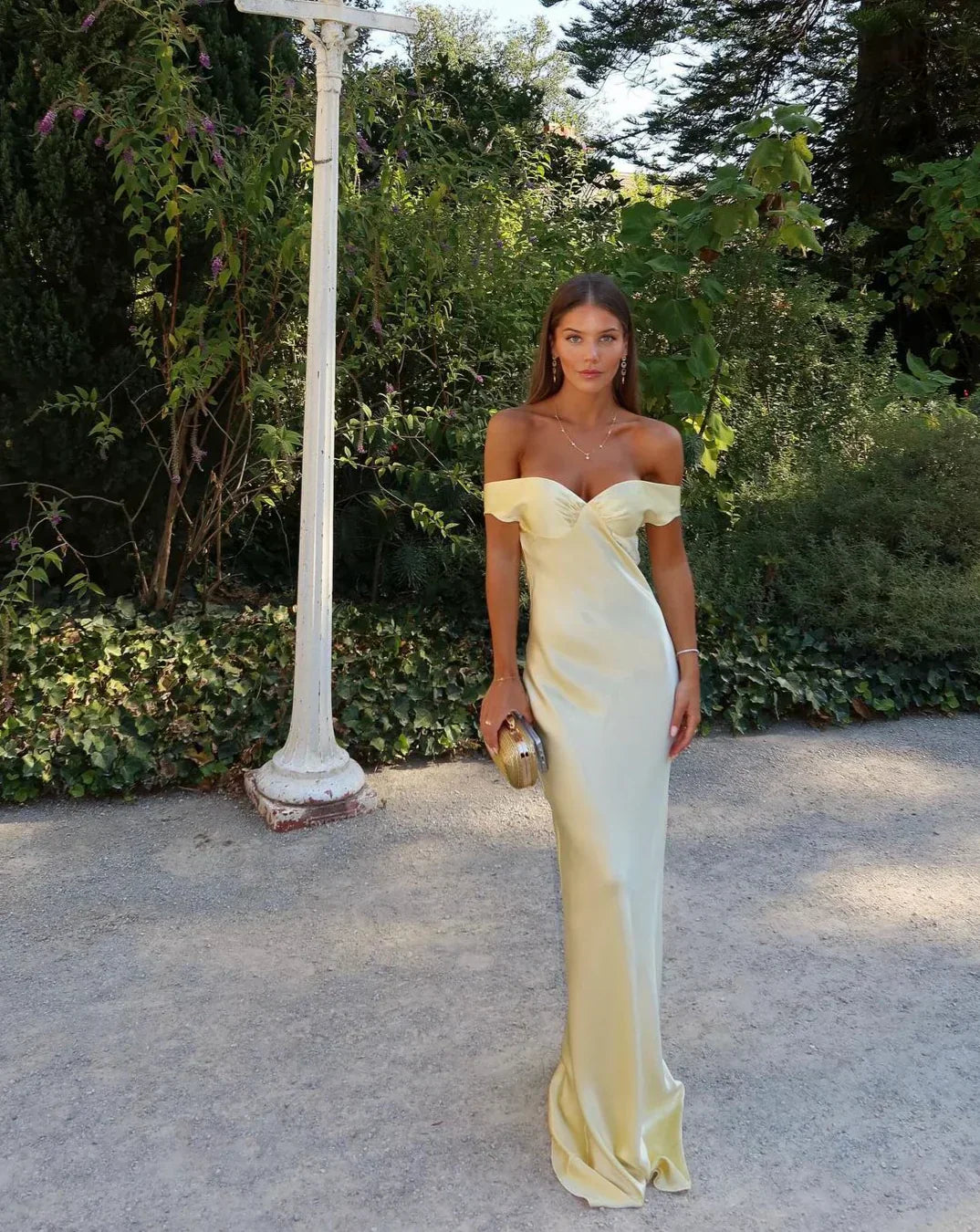 Poppy | Robe Maxi Satin Dos Nu