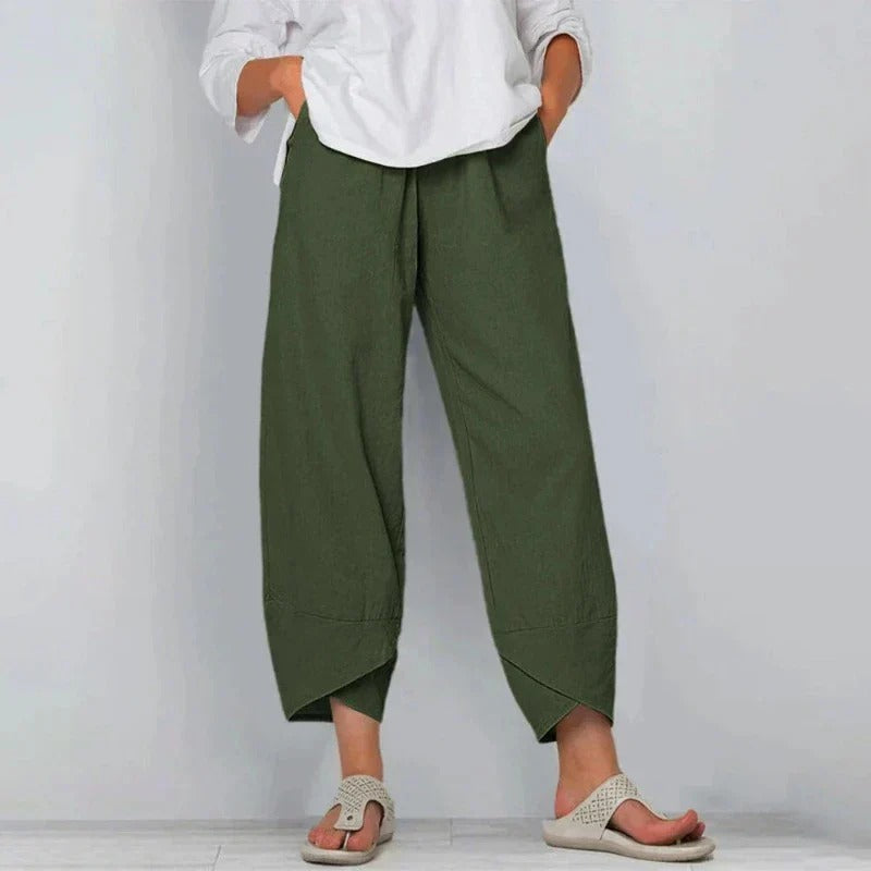 Lina | Pantalons en tissu léger avec une coupe décontractée
