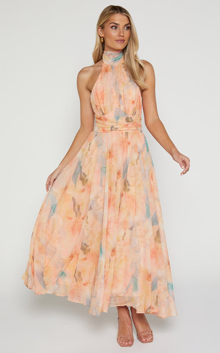 Antonella | Robe maxi élégante à col halter