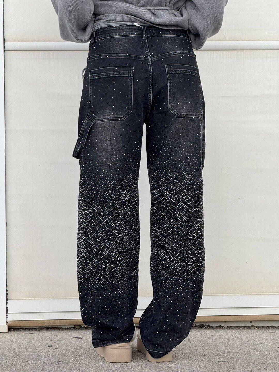 Solène | Pantalon Taille Haute à Jambes Larges avec Boutons Élégants