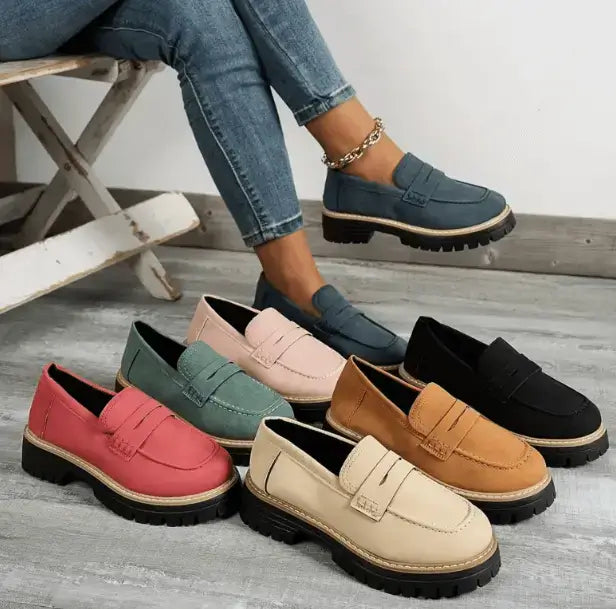 Élodie™ | Mocassins Intemporels en Daim