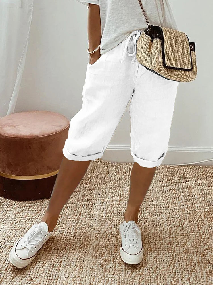 Jillian | Shorts confortables avec ourlet roulé