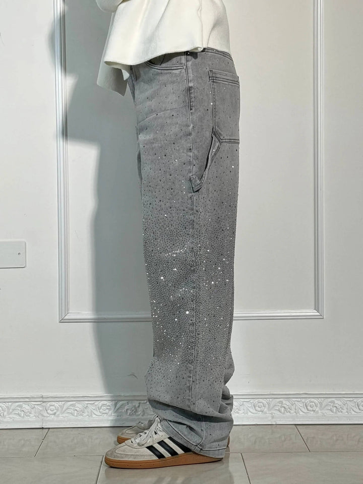 Solène | Pantalon Taille Haute à Jambes Larges avec Boutons Élégants