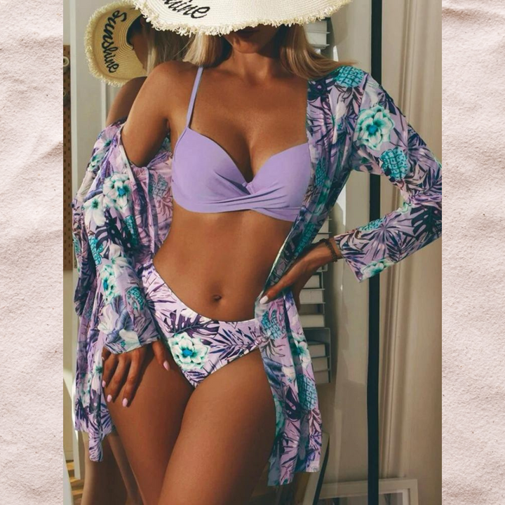 Mira | Ensemble de bikini avec kimono – Look d'été 3-en-1 avec style