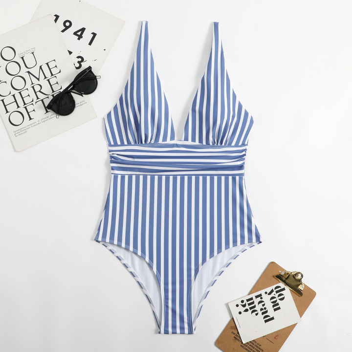 Elena | Maillot de bain – Look rayé & silhouette féminine