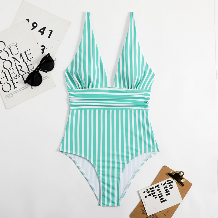 Elena | Maillot de bain – Look rayé & silhouette féminine