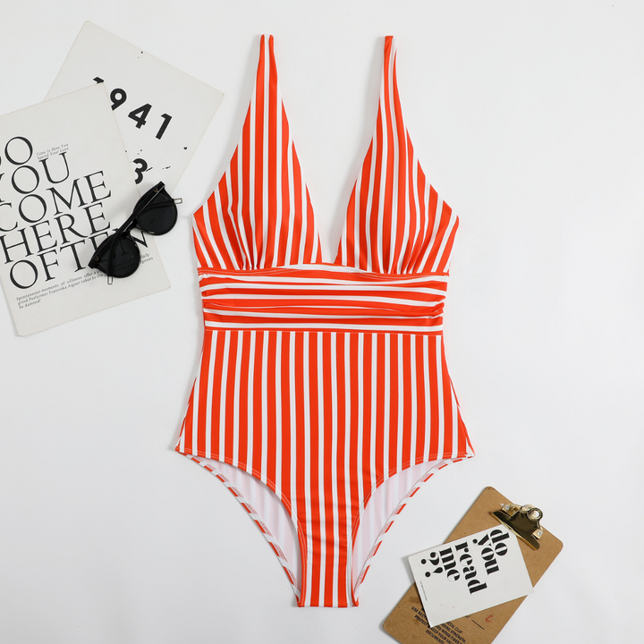 Elena | Maillot de bain – Look rayé & silhouette féminine