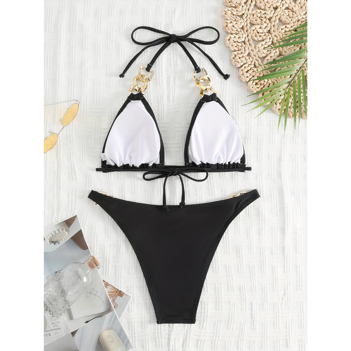 Bikini Triangle Glamour Doré | Style Intemporel & Luxe