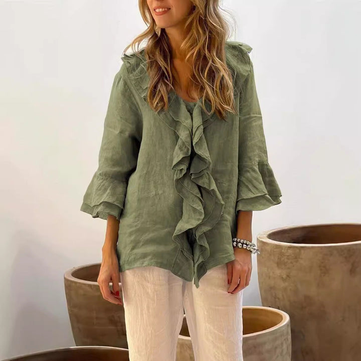 Marie - blouse élégante avec volants