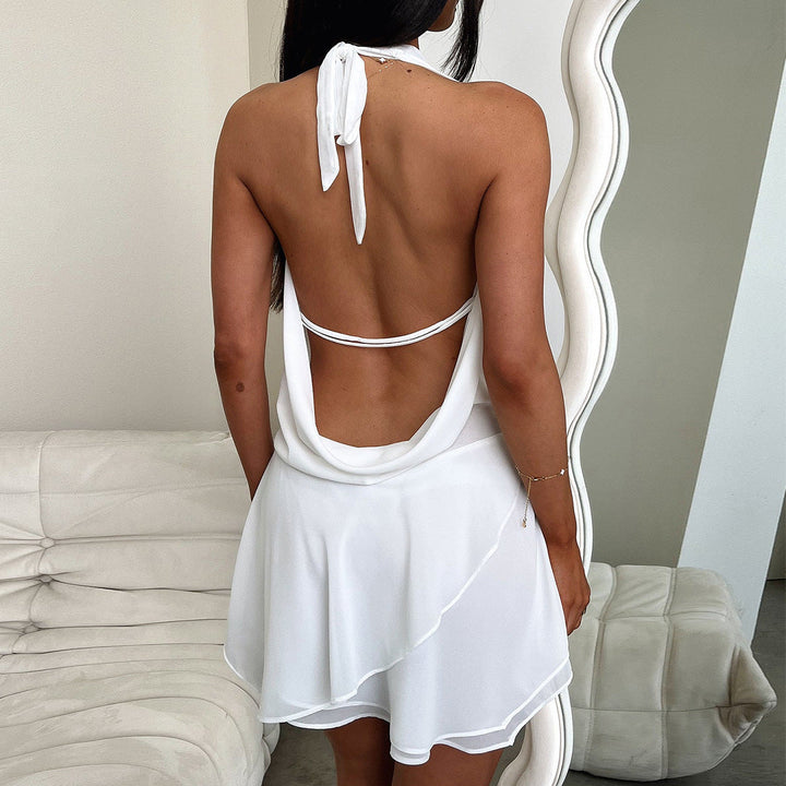 Mirabel : Robe Mini Dos Nu à Col Halter
