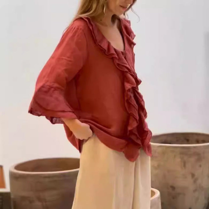 Marie - blouse élégante avec volants