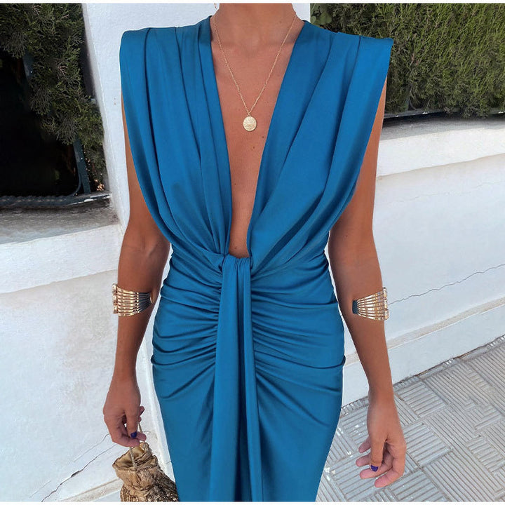 Isabelle - Robe de soirée avec décolleté plongeant