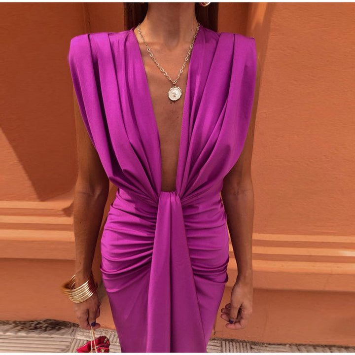 Isabelle - Robe de soirée avec décolleté plongeant