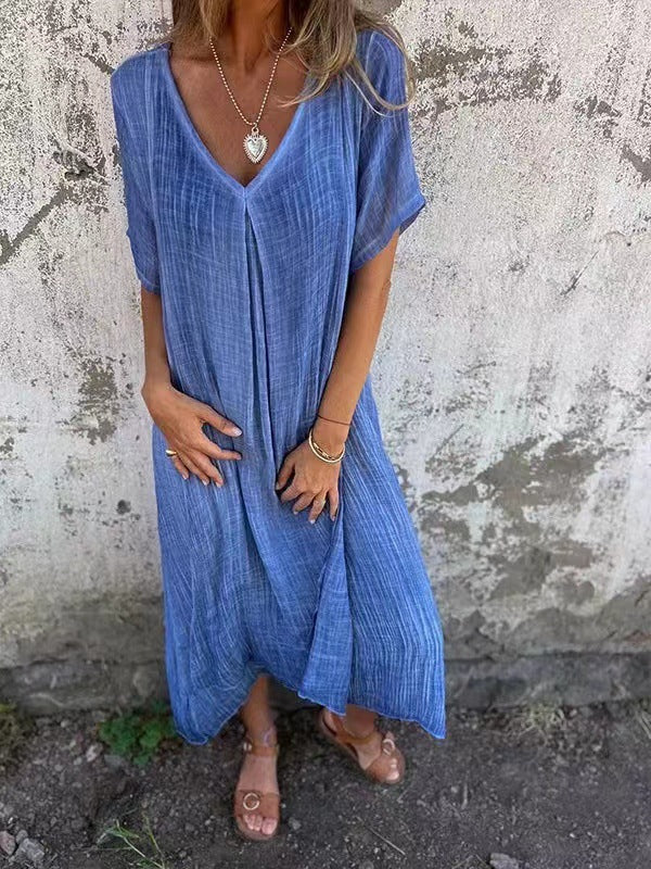 Amber | Robe mi-longue élégante à décolleté en V
