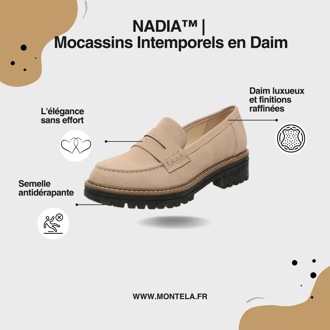Élodie™ | Mocassins Intemporels en Daim