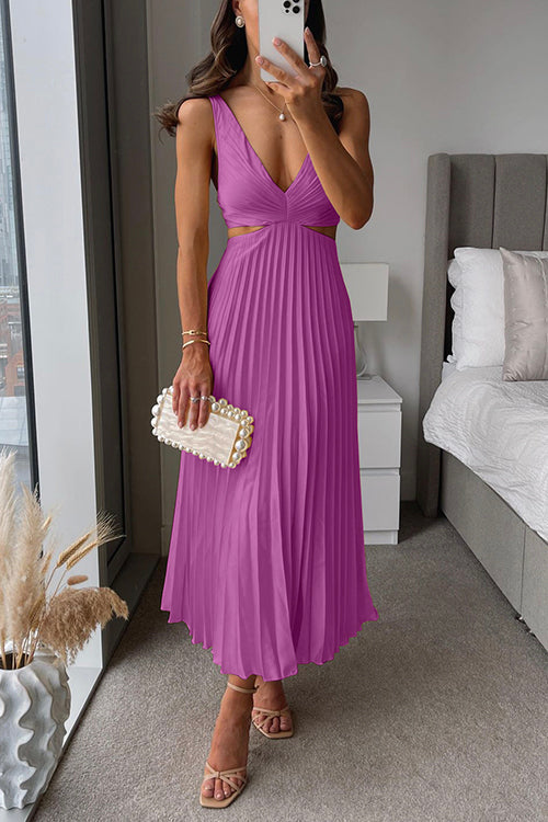 Elsa | Robe Maxi Plissée Élégante