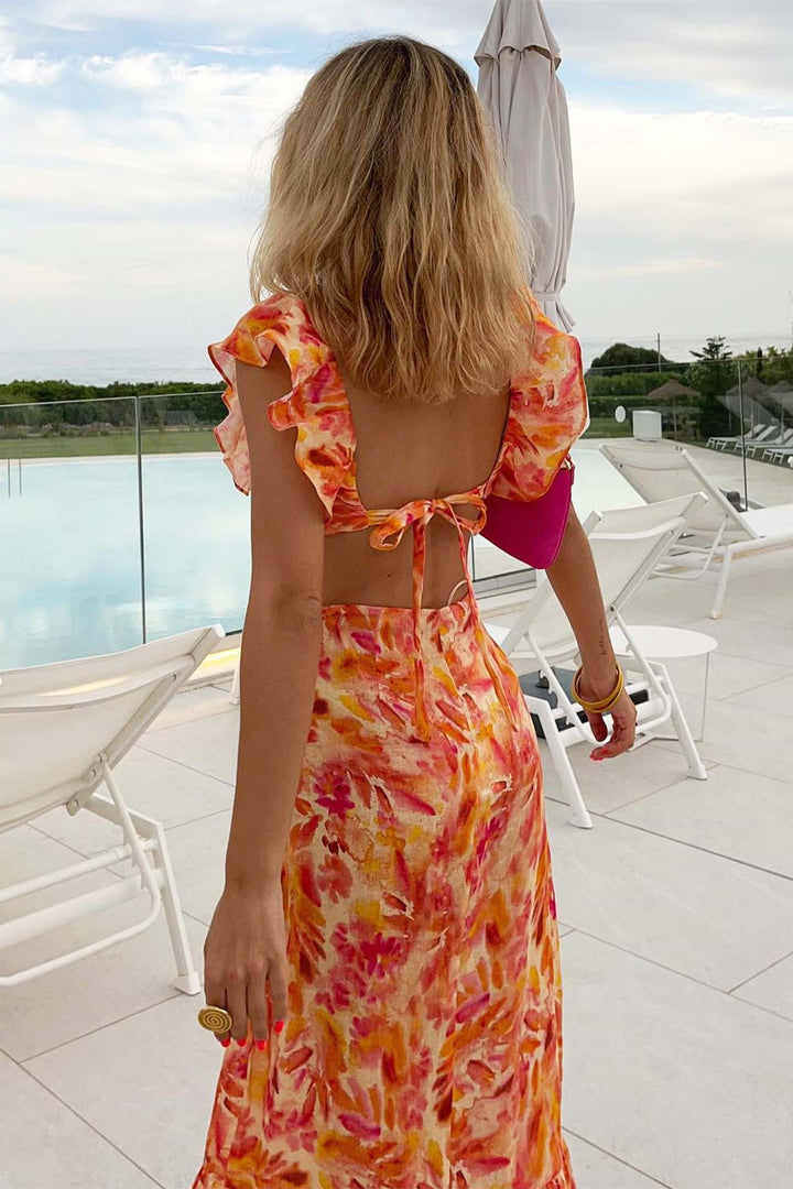 Ariella™ | Robe à Volants Fleurie