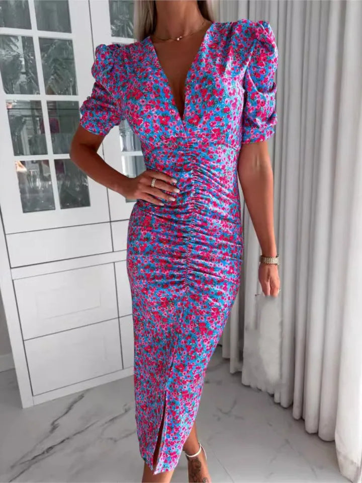 Maya™ | Robe Longue d'Été à Col V