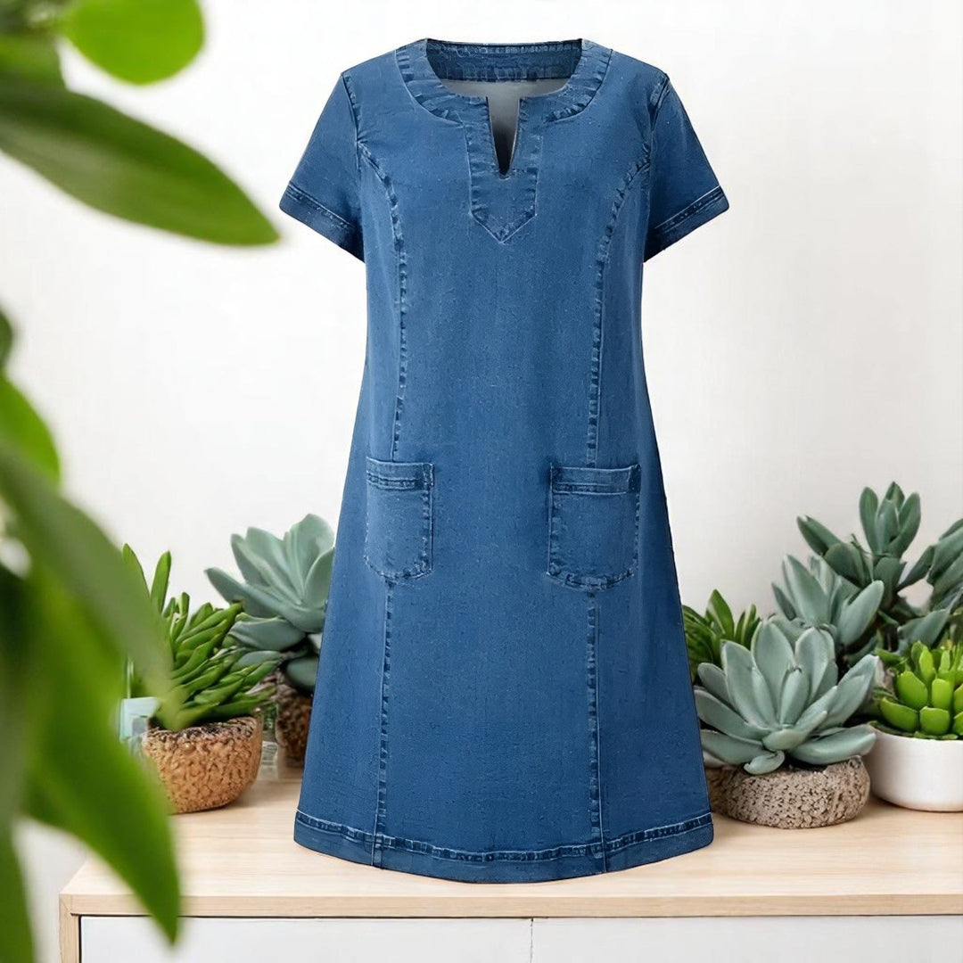 Gilja | Robe en Jean Doux à Coupe Décontractée