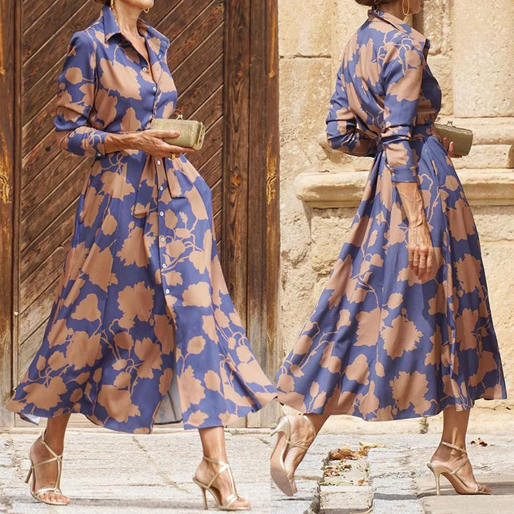 Floriza - Robe Classique de Style Chemisier
