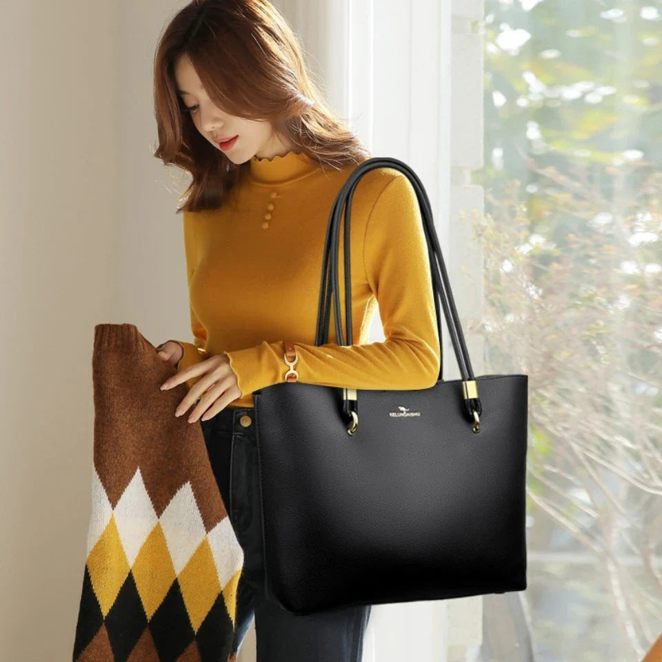 Sac fourre-tout décontracté en doux tissu kangourou