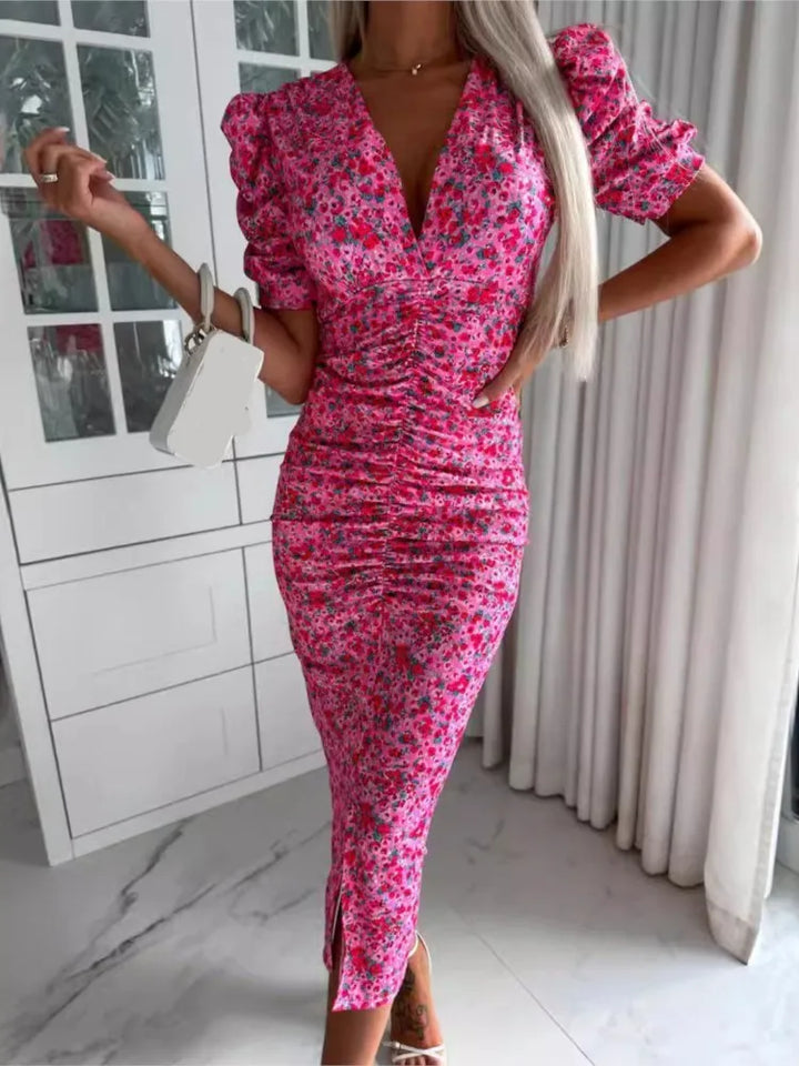 Maya™ | Robe Longue d'Été à Col V