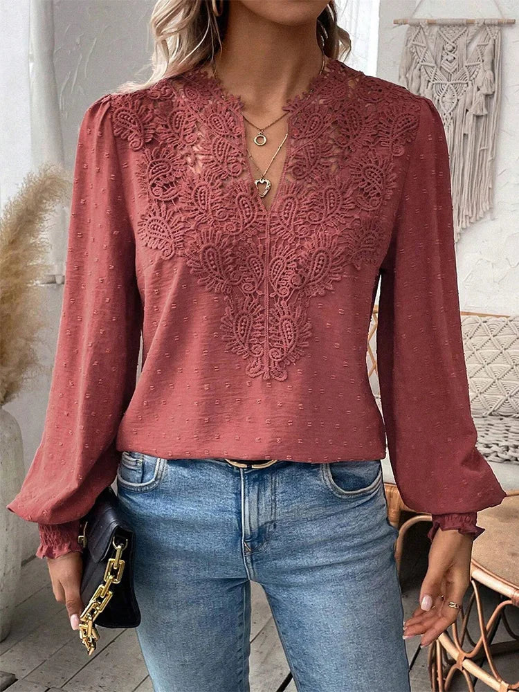 Clémence™ | Blouse élégante avec décolleté en V