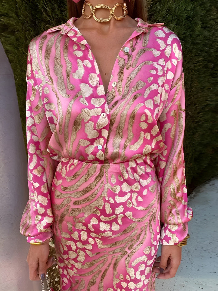 Mei | Robe Chemise Élégante en Satin