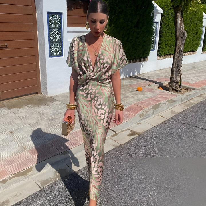 Matilda™ | Robe Longue avec Col Tordu