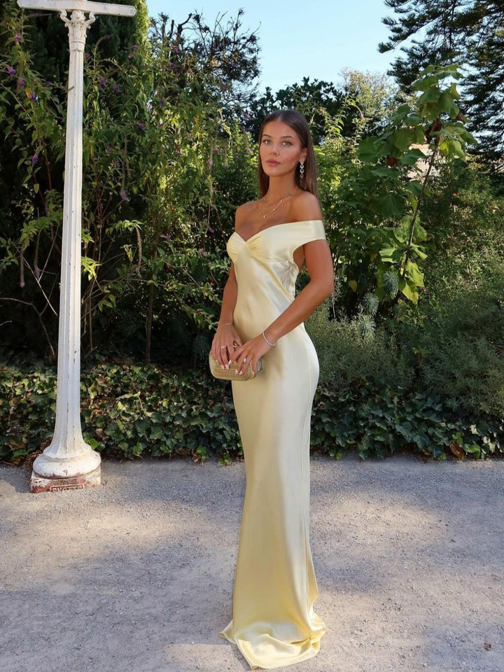 Poppy | Robe Maxi Satin Dos Nu