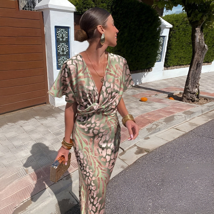 Matilda™ | Robe Longue avec Col Tordu