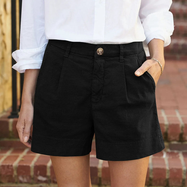 Denise | Shorts taille haute avec boutons